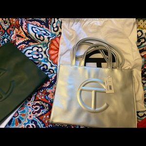 Silver Medium Telfar Bag